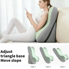 Reading Pillow For Bed Back Rest Lumbar With Support Arm Seat Cushion Lounger, Includes An Inflatable Neck Pillow - Fruit Green - View 4