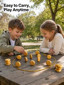 Magnetic Chess Game, Educational Strategy Game, Magnetic Game With Rope, Suitable For Family, Party, Travel And Camping, Suitable For Children And Adults 2-Player Game - Multicolor - View 10