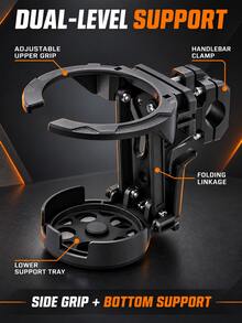 Retractable Foldable Bicycle/Motorcycle Cup Holder, Portable & Lightweight, Suitable For Sports, Delivery, Travel, Spring Outing, Picnic - A - View 5