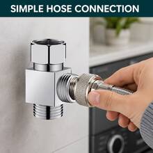 1 In 2 Out Angle Valve Water Separator, Kitchen Faucet Splitter Adapter For Dishwasher Washing Machine, Dual Outlet Water Diverter - Multi-color - View 7