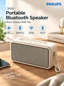 PHILIPS TAS2130 Retro Bluetooth Speaker Desktop Speaker Loud Home Living Room Surround Sound Computer Small Speaker Portable Wireless Subwoofer Birthday Back To School Gift For Men And Women Multiple Colors Available - View 1