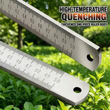 Stainless Steel Straight Ruler, Metric Centimeter Scale, Thickened Steel Saw Blade Quenched Steel Ruler, Woodworking Measuring And Marking Ruler, Multi-Function Car Ruler 52cm - Thickened Stainless Steel Ruler - View 2