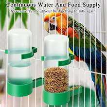 1件裝 PVC 吊掛式鳥籠餵食器 鸚鵡自動給水器 分配器 適用於鳥籠 - L-2PCS - 查看 1