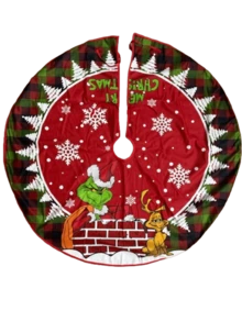 The Grinch 1件裝聖誕樹裙 多圖案聖誕樹底座套 節日主題居家派對聖誕裝飾 - 多色 - 查看 15