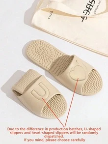 Unisex Foldable Slippers, Lightweight Portable EVA Flat Sandals, Non-Slip Comfortable Summer Beach Shoes, Fashion Casual Outdoor Travel Style - Khaki - View 9