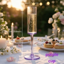 12/6/3/1pc Acrylic Champagne Cups, 5 Oz (Approx. 141.7g) Unbreakable Reusable Stemware - Modern And Perfect For Home Daily Life, Weddings, Baking, Drinking, Party Supplies - View 10