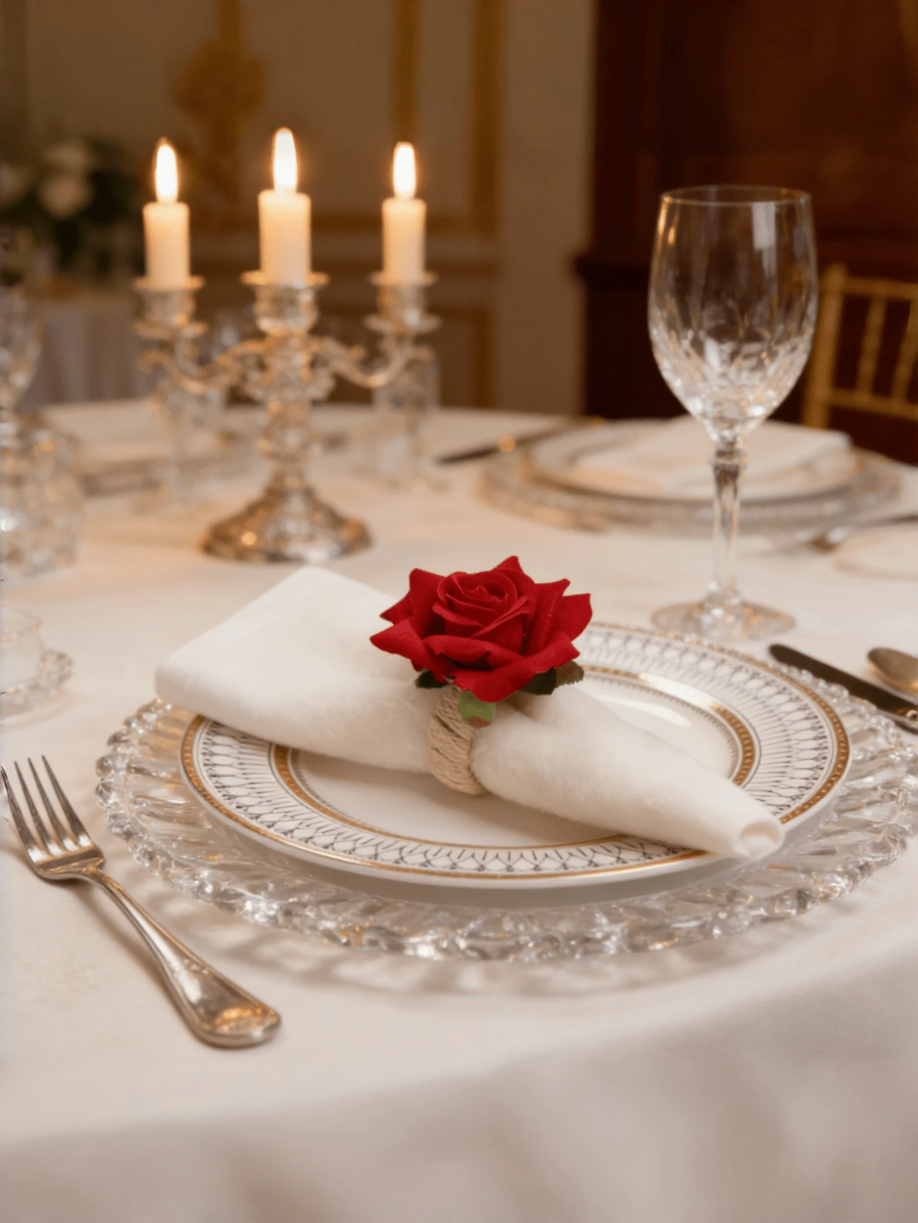 1pc/8pcs Rose Napkin Rings, Floral Napkin Holders, Farmhouse Style Wedding Holiday Table Decor, Suitable For Banquet Restaurant Hotel - Multicolor - View 1