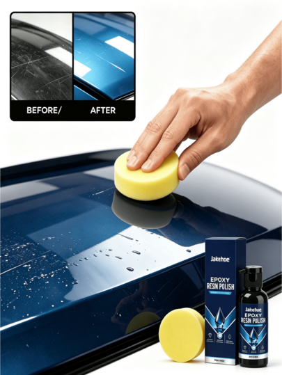 Epoxy Resin Polishing Compound With Matching Polishing Sponge, High-Transparency Crystal Sealant, Smooth Texture Easy To Apply, Brightens Resin Handmade Surface, Repairs Minor Scratches, Forms Glossy Protective Layer, Dust-Proof And Long-Lasting Brightening, Suitable For Handmade DIY Decor, Resin Crafts, Desktop Decoration, Spring And Autumn Handmade Creation, Home Craft Leisure, Easy Operation And Quick Learning, Creates Transparent Mirror Effect, Protects Resin Work Gloss, Essential Maintenance Polishing Supplies For Home Handmade Projects