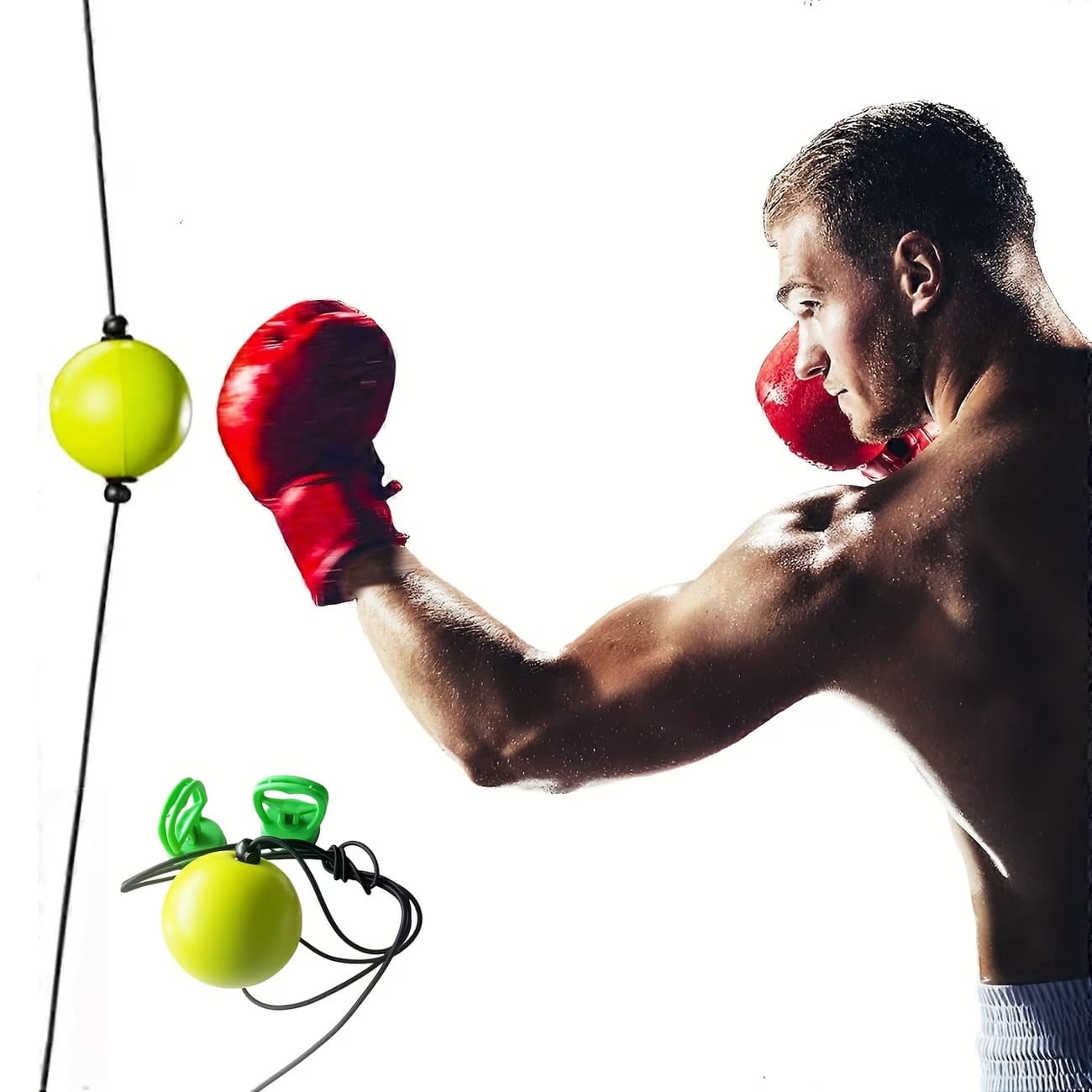 Hand-Eye Coordination Boxing Ball, Home Training Boxing Equipment, Dual-Head Impact Ball, Adult & Children Indoor Exercise, No Hammer Needed, Suction Cup Fixed, Relieve Anxiety & Stress - Multicolor - View 1