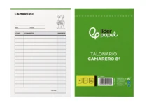LIDERPAPEL Waiter's Order Book, Original And Copy, 8º Size, 20 Sheets Per Pad, 5-Pack For Hospitality. 105 X 155 Mm Guaranteed Quality - T250 Original and Copy Pocket Waiter's Notepad - View 1
