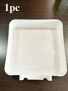 1pc White Washing Machine Drain Tray,Suitable For Washing Machine Outlet Water Storage,Prevent Laundry Room Floor Overflow,Bathroom Storage Organiser,Kitchen Accessories,Bathroom Accessories,Bathroom Decor,Home Decor,Cleaning Supplies,Halloween - Multicolor - View 10