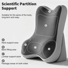 Adjustable & Detachable Ergonomic Memory Foam Wedge Pillow, Inclined Leg Support Cushion, Multi-Functional Backrest Pillow, Suitable For Bed, Sofa, Reading, Travel, Bedroom - Grey - View 5
