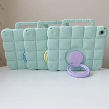 1pc Cute Cloud Silicone Tablet Protective Case, Compatible With IPad 10th Gen 10.9 Inch, Air 5/4, Pro 11 Inch, 9/8/7th Gen 10.2 Inch, Mini 6, Shockproof Protective Cover With Portable Handle And 360° Rotating Stand, Soft Anti-Drop Shell, Suitable For Kids, Boys, Girls, Students, School, Travel, Home, Office Cute Accessory, Durable Foldable Support Tablet Protective Case - Multicolor - View 5