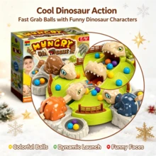 Hungry Dinosaur Bean & Bead Grab Board Game, Family Multi-Player Competitive Tabletop Game, Christmas Birthday Gift, Holiday Souvenir, Party Interactive Competitive Toy, Party Educational Small Gift - Multicolor - View 6