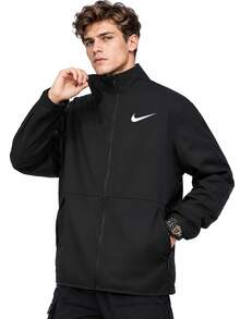 Nike New Men's Windrunner Sports Casual Hooded Woven Windbreaker Jacket - Black - View 2