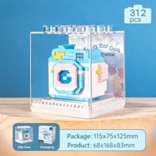 1pc Adult 6 Styles Mini Camera Building Blocks Set, Light And Shadow Machine Brick Model With Display Box, DIY Assembly Puzzle, Creative Desktop Ornament, Ideal Birthday Holiday Surprise Gift & Party Favor - Multicolor - View 7