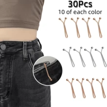 10/20/30/40/50Pcs Adjustable Seamless Waist Buckle - Multi-Functional Metal Clip, Suitable For Tightening Belts, Pants, Scarves, Etc. Easy To Use, Stylish Design, Perfect For Belts And Waist, Fashion Accessory, Elegant Appearance, Multi-Functional Use - Multicolor - View 15