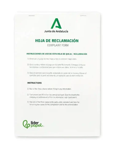 LIDERPAPEL Caiet - Fișe de reclamații - Vizualizare 5