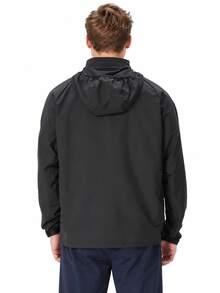 Nike New Men's Fitness Training Woven Hooded Windbreaker Running Sports Jacket - Black - View 2