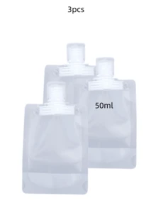 100ml, 3pcs, Portable Refillable Bottles, Refillable Bags, Personal Care Products, Cosmetic Refill, Outdoor Camping Supplies, Squeeze-Type, No Residue - Transparent - View 12
