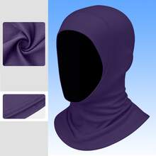 Breathable Mesh Hooded Headscarf With Silicone Logo, Suitable For Running, Workout, Daily Casual Wear - Black - View 4