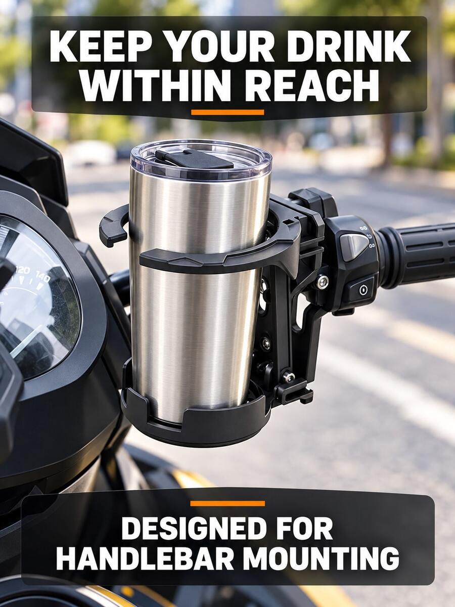 Retractable Foldable Bicycle/Motorcycle Cup Holder, Portable & Lightweight, Suitable For Sports, Delivery, Travel, Spring Outing, Picnic