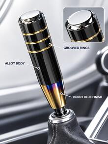 1pc Car Modification Gear Shift Knob Extended Original Car Replacement Personalized Universal Blue Burnt Alloy Gear Shift Knob - A - View 7