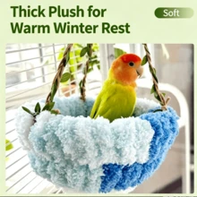 Parrot Hammock Nest, Forest Style Hanging Swing Bed, Suitable For Cockatiel, Tiger-Striped, Peony Small Bird Cage Resting, All-Season Bird Nest - Multi-color - View 5