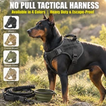 Tactical Dog Harness Anti-Pull Pet Vest, Heavy Duty K9 Harness With Easy-Control Handle, Breathable Military Dog Vest, Reflective Adjustable Training Harness, Suitable For Medium And Large Dogs - Multicolor - View 2