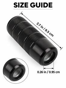 1 cái núm cần số thủ công hợp kim nhôm 3.7 inch/9.5cm vân nhám chống trượt cho ô tô và SUV tương thích, đầu cần số thay thế trang trí nội thất xe - Phiên bản chống trượt có vân nhám - Xem 7