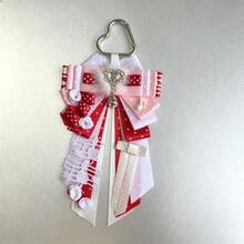 1pc Satin Ribbon Heart Rhinestone Bow Bag Charm, Anime Cosplay Concert Convention Lolita Ita Bag Accessory, Badge Matching Handmade Long Ribbon Lace Wings Pearl Star Polka Dot Satin Ribbon Decoration Accessory - A - View 8
