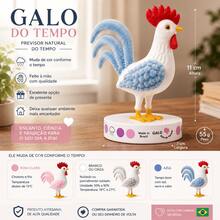 Galo Do Tempo Galinho Do Tempo Decoração | Chuva Ou Sol | Decoração - Branco - Visão 6