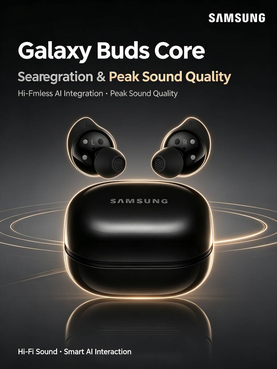 Samsung Galaxy Buds Core Bluetooth Noise Cancelling Wireless Earbuds, Bluetooth 5.4, Long Battery Life, Ergonomic Design, Comfortable Fit (International Version). - View 1