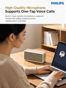 PHILIPS TAS2130 Retro Bluetooth Speaker Desktop Speaker Loud Home Living Room Surround Sound Computer Small Speaker Portable Wireless Subwoofer Birthday Back To School Gift For Men And Women Multiple Colors Available - View 8