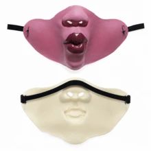 Funny Pet Muzzle Mask PU Material Flame Red Lips Pipe Shape Muzzle Mask Halloween, Christmas Party Pet Funny Prop - Multicolor - View 12