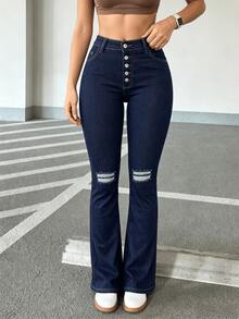 Women Jeans - 2059 Dark Blue - View 2