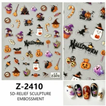 Atmospheric Halloween Nail Stickers! Includes Ghost, Pumpkin, Black Cat, Spider Web And More Fun Patterns, With Embossed 3D Effect, Easy And Secure Application. No Complex Hand Painting Needed, Effortlessly Create Exclusive Holiday Fingertip Looks, DIY Nail Art Made Easy, Instantly Boost Party Atmosphere - Multicolor - View 11