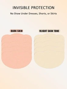 10pcs Anti-Scratch Invisible Leg Guard Stickers, Yuan Bao Shaped Anti-Friction Patches, Suitable For Inner Thigh And Inner Calf, Skin-Friendly Fit, Suitable For Daily And Sports Use - Multi-color - View 2