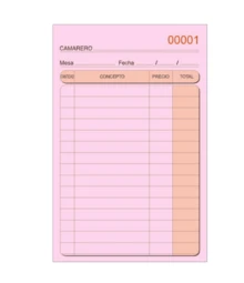 LIDERPAPEL MASTERPAPER POCKET WAITRESS ORDER BOOK 88 X 135 MM. DUPLICATE NUMBERED (50 SETS) 10-PACK FOR HOSPITALITY GUARANTEED QUALITY - T250 Original and Copy Pocket Waiter's Notepad - View 2
