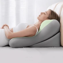 Adjustable & Detachable Ergonomic Memory Foam Wedge Pillow, Inclined Leg Support Cushion, Multi-Functional Backrest Pillow, Suitable For Bed, Sofa, Reading, Travel, Bedroom - Green - View 9