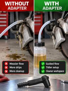 2/1pc Set Car Brake Fluid Bleeder Connector, Oil Pump Adapter, Brake Fluid Replacement Suction Tube Connector, Quick Change Connector, Clutch Fluid Replacement Tool, Universal Car Brake Bleeder Adapter, Suitable For Cars, Trucks, Car Maintenance And Garage Repair - Multicolor - View 3