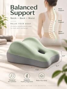 Hip Lift Pillow, Back Support Cushion For Bed And Sofa, Sleep Aid Pillow - Mint Green - View 10