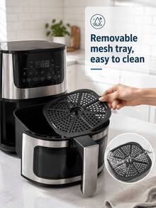 SMEGGEMS 4.5L Air Fryer, 1400W With Viewing Window, 9 Food Time And Temperature Guides, 7 Cooking Presets And Digital Touch Control - Black - View 10