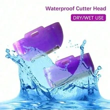 Alat Penghilang Bulu Laser Cahaya Biru, Epilator Elektrik Isi Ulang untuk Wanita, Penghilang Bulu Ketiak dan Seluruh Tubuh - Purple - View 5