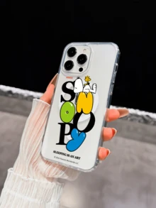 Miniso Casing Ponsel Transparan Snoopy Resmi yang Melindungi Seluruh Layar, Kompatibel dengan iPhone 17 Pro Max, 17, 16 Pro Max, 15 Pro Max, 16 Pro Max, 14, 13, 12, 11, 14 Pro, 15 Plus, 12 Pro, 16 Plus, XS, 14 Pro Max, 13 Pro dan Model Lainnya, dengan Cetakan Kartun Lucu. - Clear - View 3