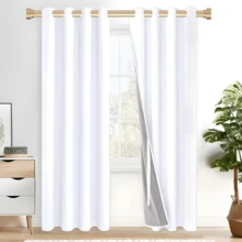 1PC Gold Shower Curtain Rod, 1 Inch Diameter Heavy Duty Modern Adjustable Telescoping Curtain Rods, End Caps Feature A Layered Design, Suitable For Bedroom, Bathroom And Multi-Scene Use - Gold-1pc - View 5