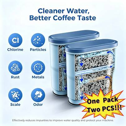 Coffee Filter Compatible With P Fully Automatic Coffee Machines, Multi-Stage Filtration Reduces Limescale Improves Coffee Taste