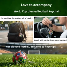 Best-Selling ABS Plastic World Flag Football Keychain Pendant Ornament & Fan Souvenir For Teenagers And Adults & Backpack/Keychain Hanging Decoration & Sports Event Holiday Gift - Multicolor - View 6
