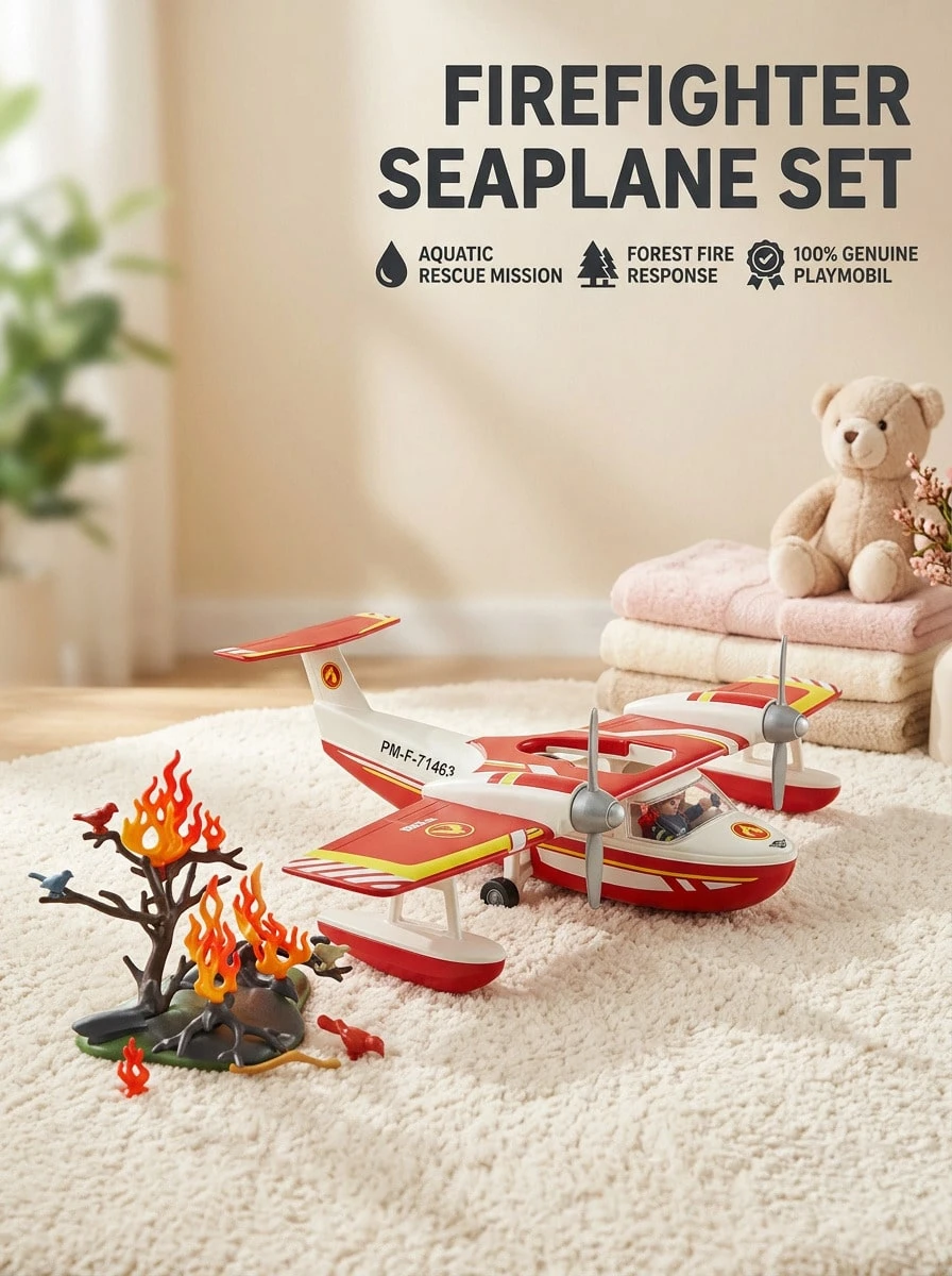 Playmobil Firefighting Seaplane GIRLS FIRST 71463 - Multicolor - View 1