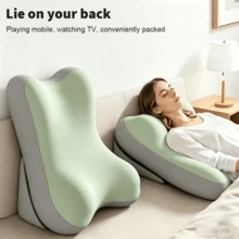 Adjustable & Detachable Ergonomic Memory Foam Wedge Pillow, Inclined Leg Support Cushion, Multi-Functional Backrest Pillow, Suitable For Bed, Sofa, Reading, Travel, Bedroom - Green - View 3